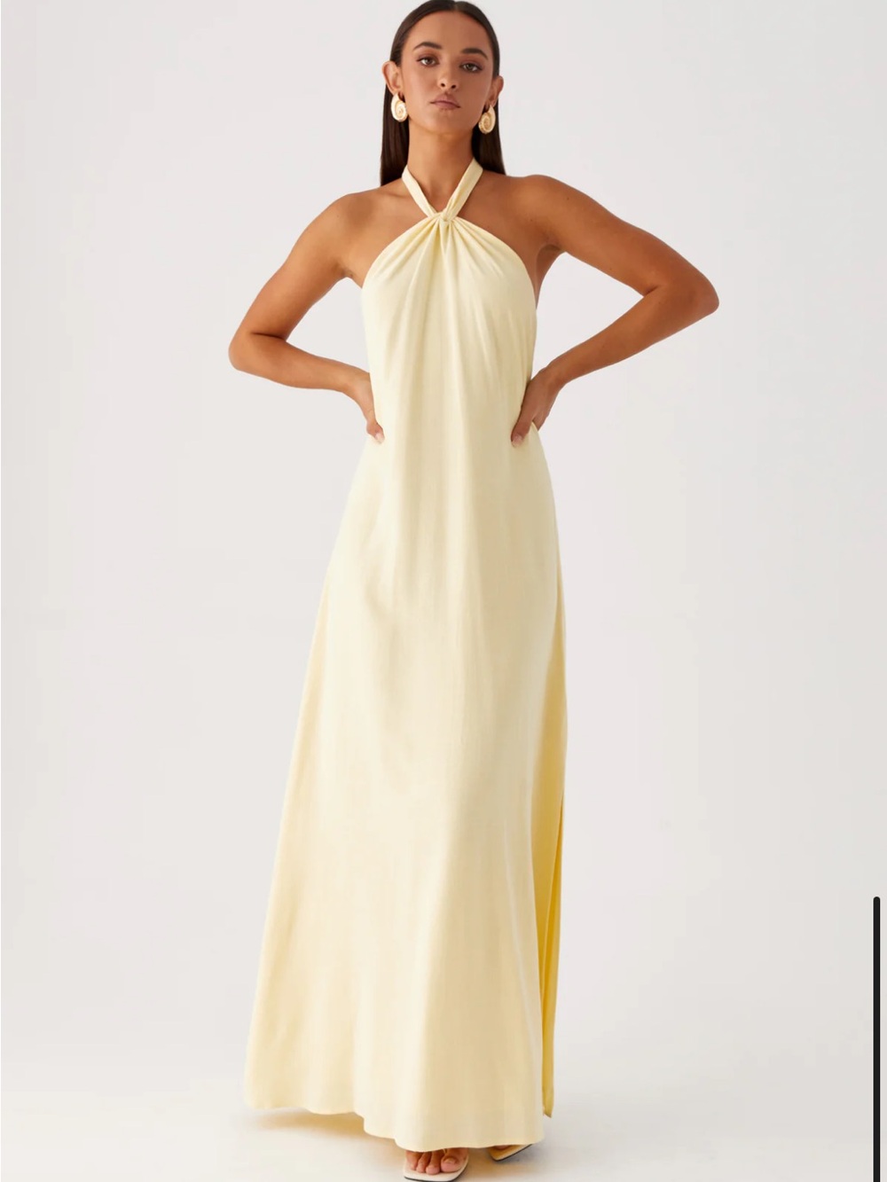Peppermayo Golden Child Linen Yellow Maxi Dress - Picture 6 of 6